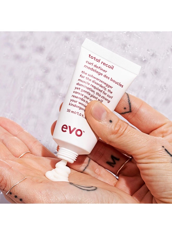 EVO Total Recoil Curl Definer - Strong Hold Defining Moisturizing Cream - Enhances Natural Curl Pattern & Reduces Frizz - Humidity Control - Travel Size, 30ml / 1.01fl.oz - Image 5